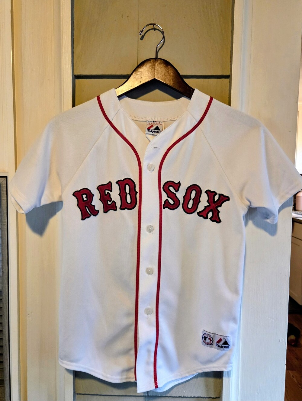 David Ortiz 34 Boston Red Sox White Home Jersey Youth Medium Majestic MLB Stitch - Picture 2 of 11